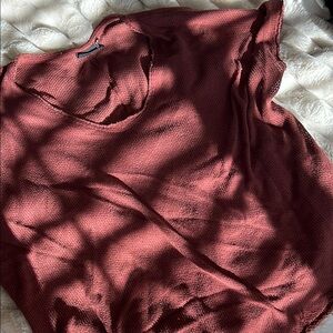 Women's Burgundy Knit Top